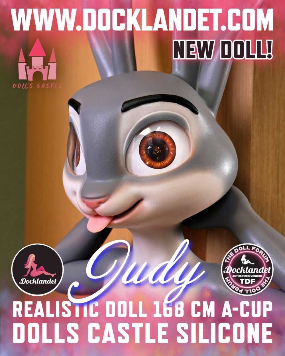 Judy the Rabbit sexdukke (Dolls Castle 168 cm a-cup silikone)
