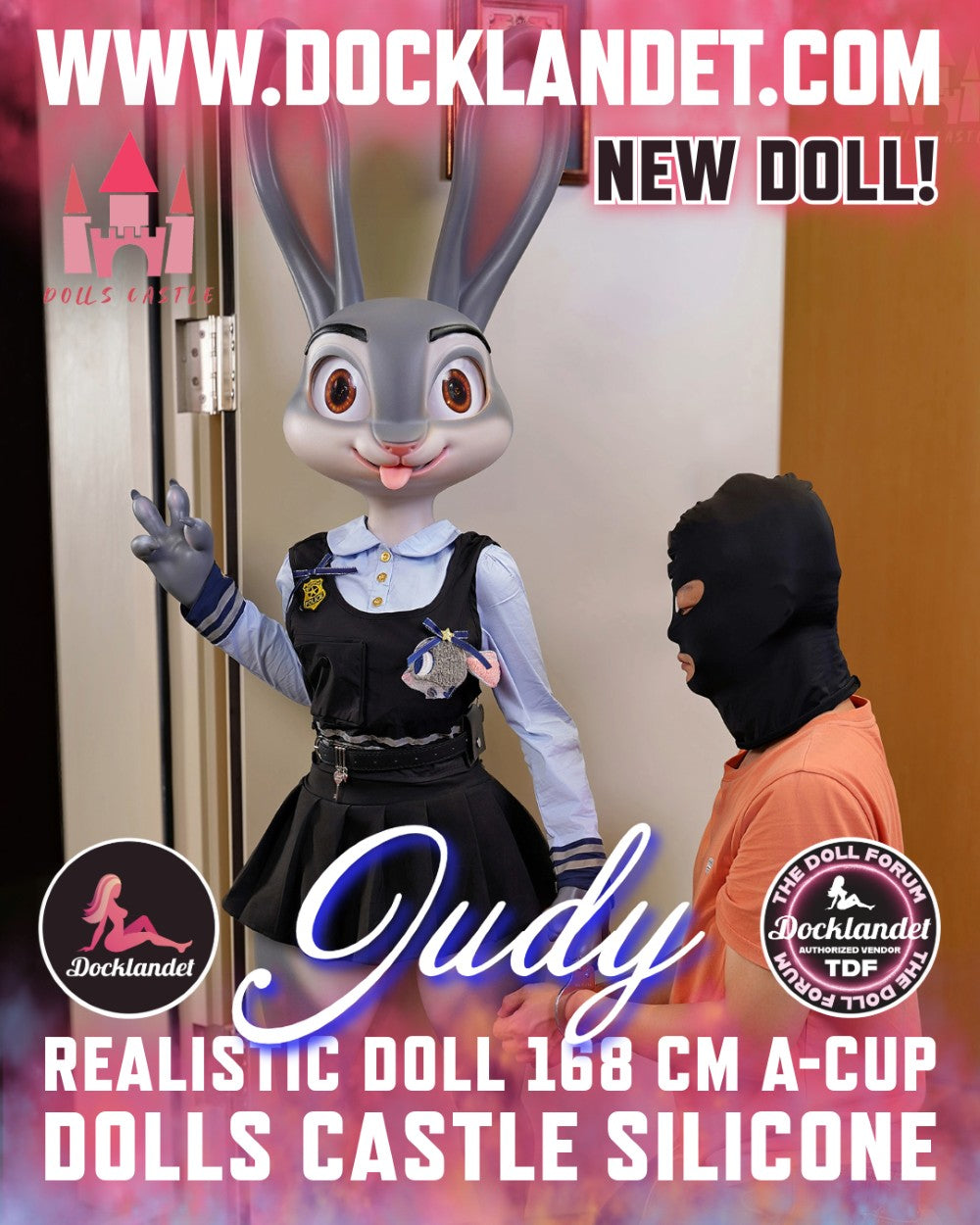 Kaninen Judy sexdukke (Dolls Castle 168 cm A-cup silikone)