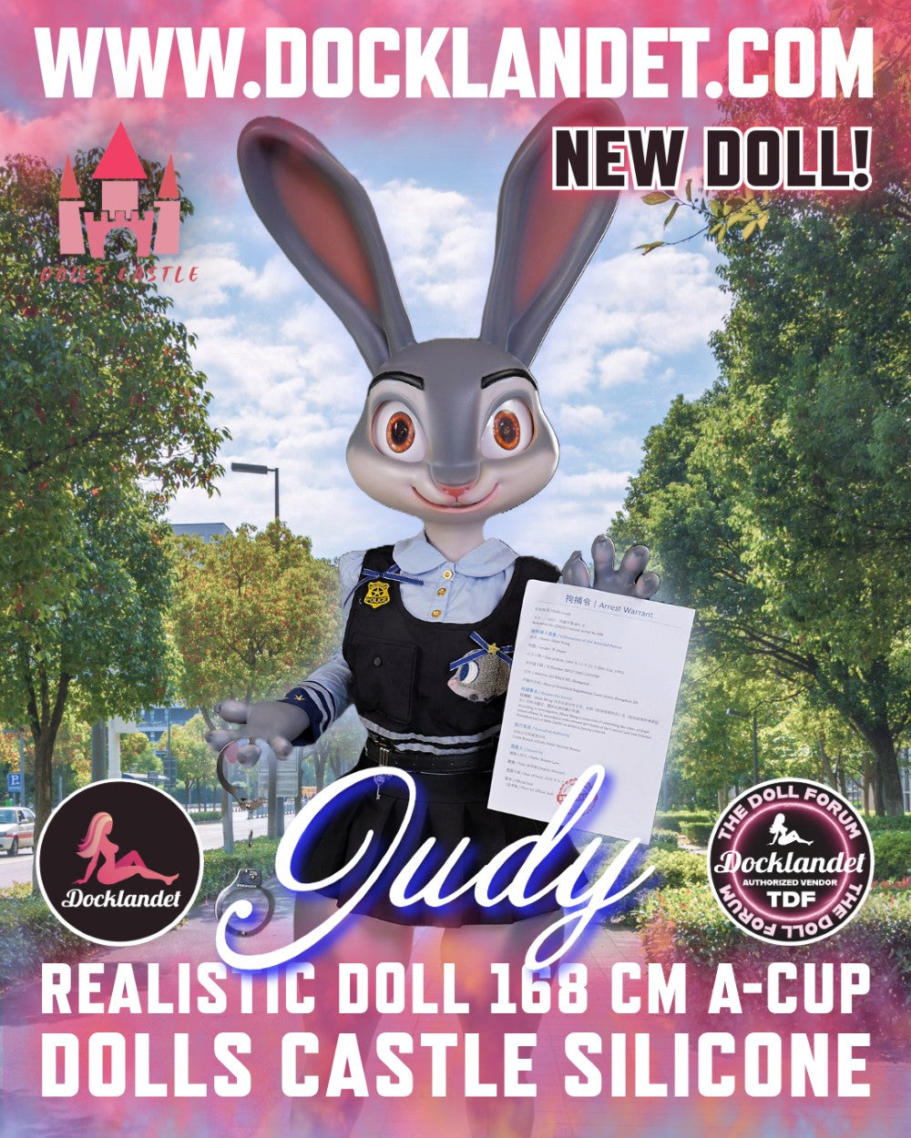 Judy the Rabbit sexdukke (Dolls Castle 168 cm a-cup silikone)