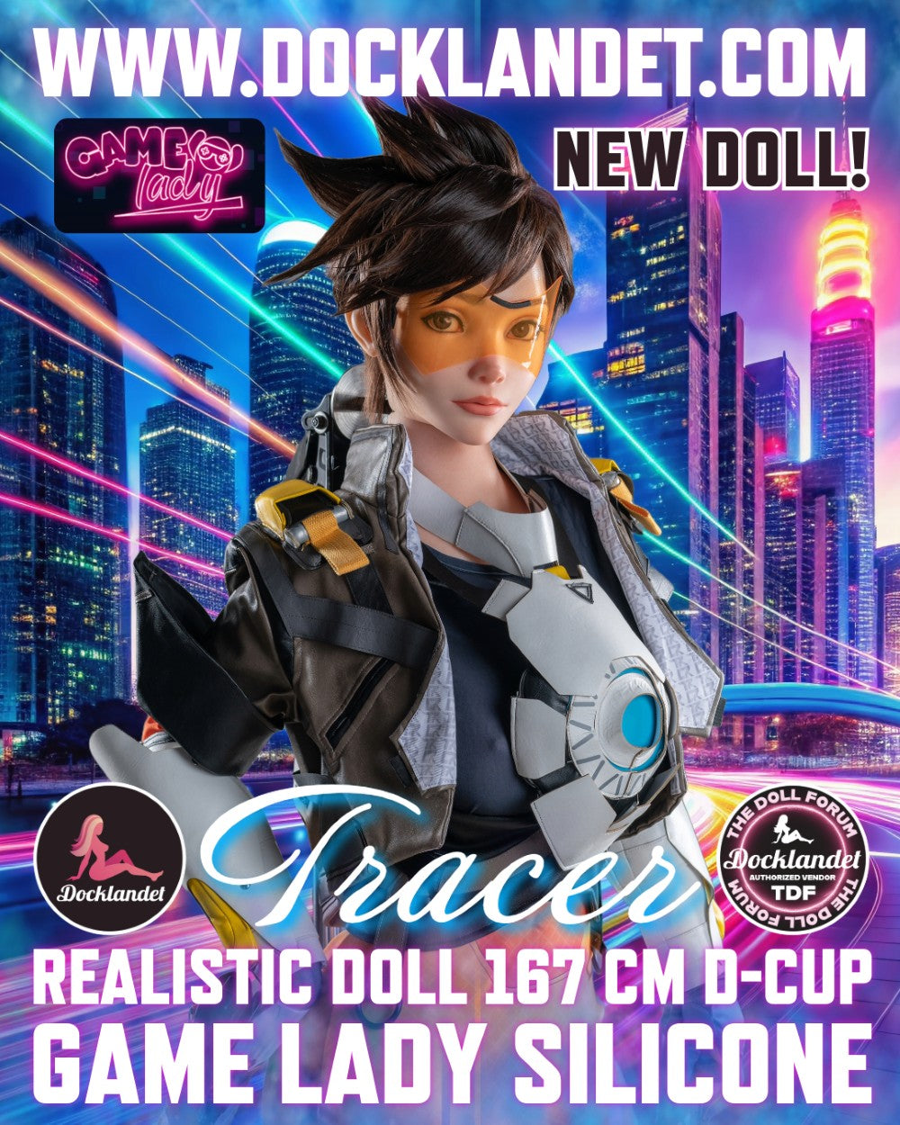 Tracer sexdukke (Game Lady 167 cm D-cup nr. 29-1 silikone)