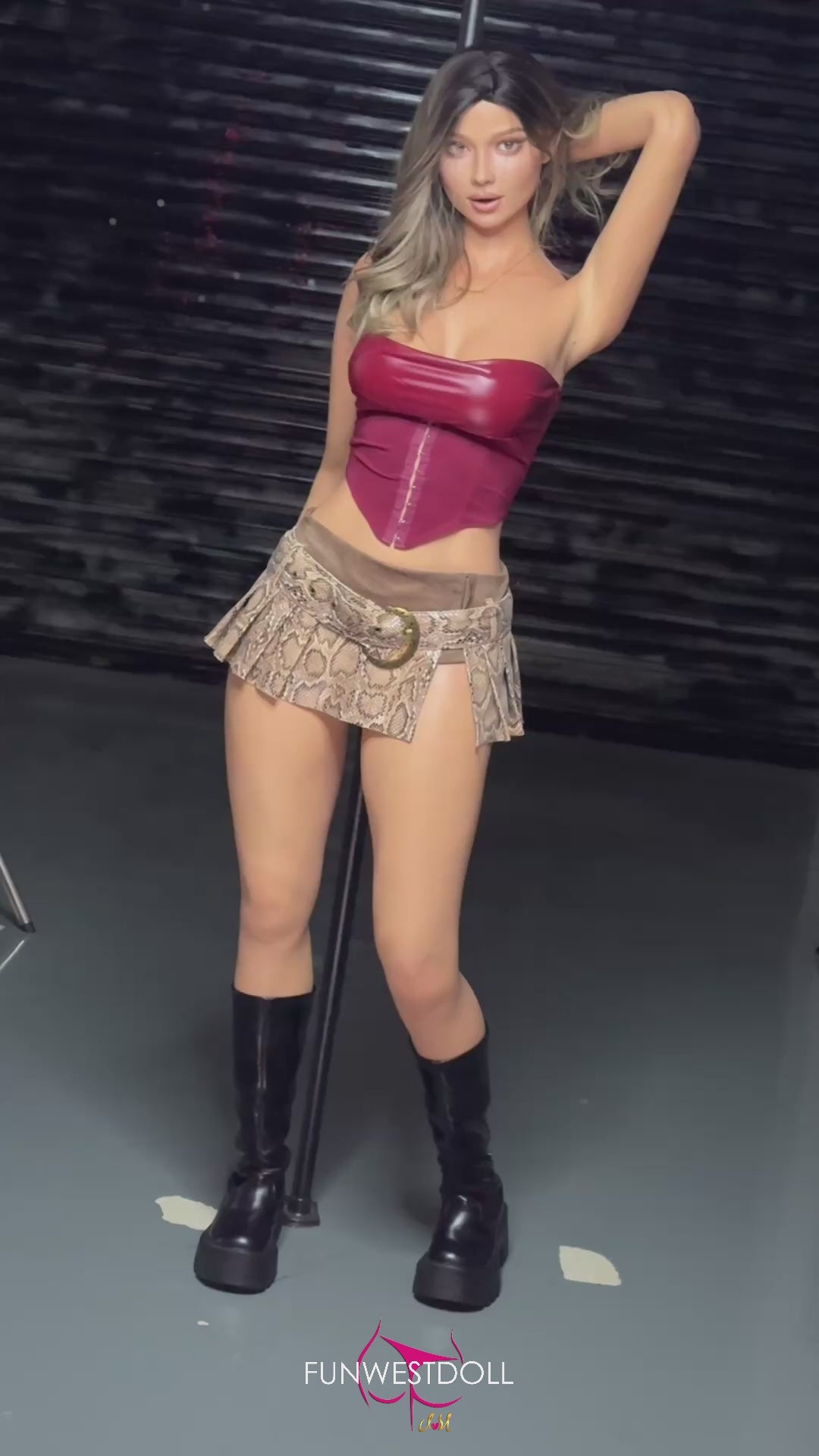 Rose sexdukke (FunWest Doll 168 cm D-cup #043SJ RST silikone)