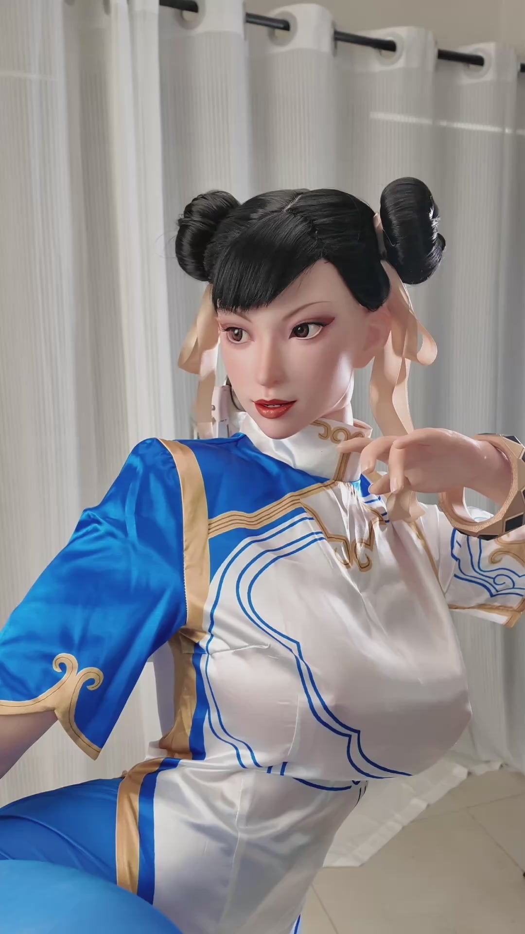 Chun Li sexdukke (Game Lady 169 cm F-cup nr. 47-1 silikone)