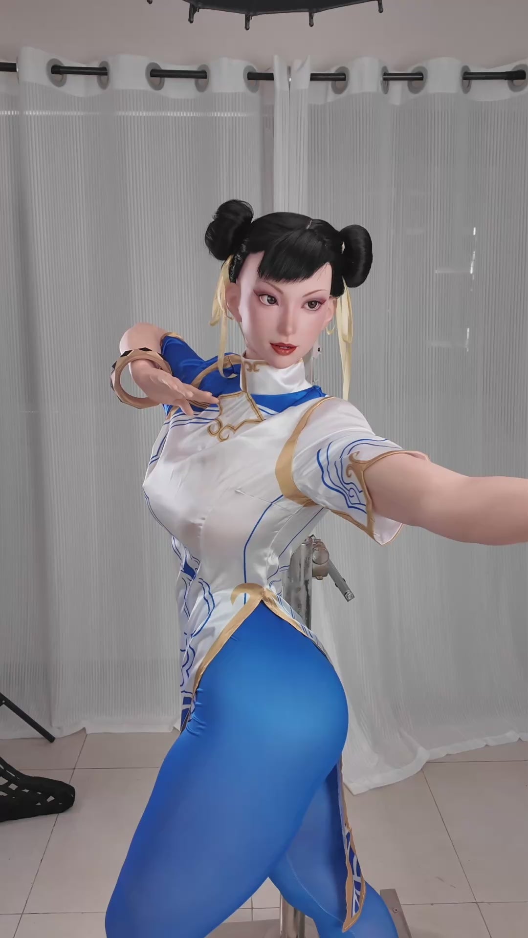 Chun Li sexdukke (Game Lady 169 cm F-cup nr. 47-1 silikone)