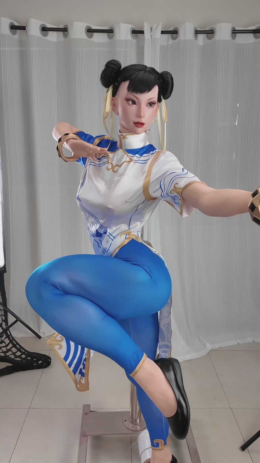 Chun Li sexdukke (Game Lady 169 cm F-cup nr. 47-1 silikone)
