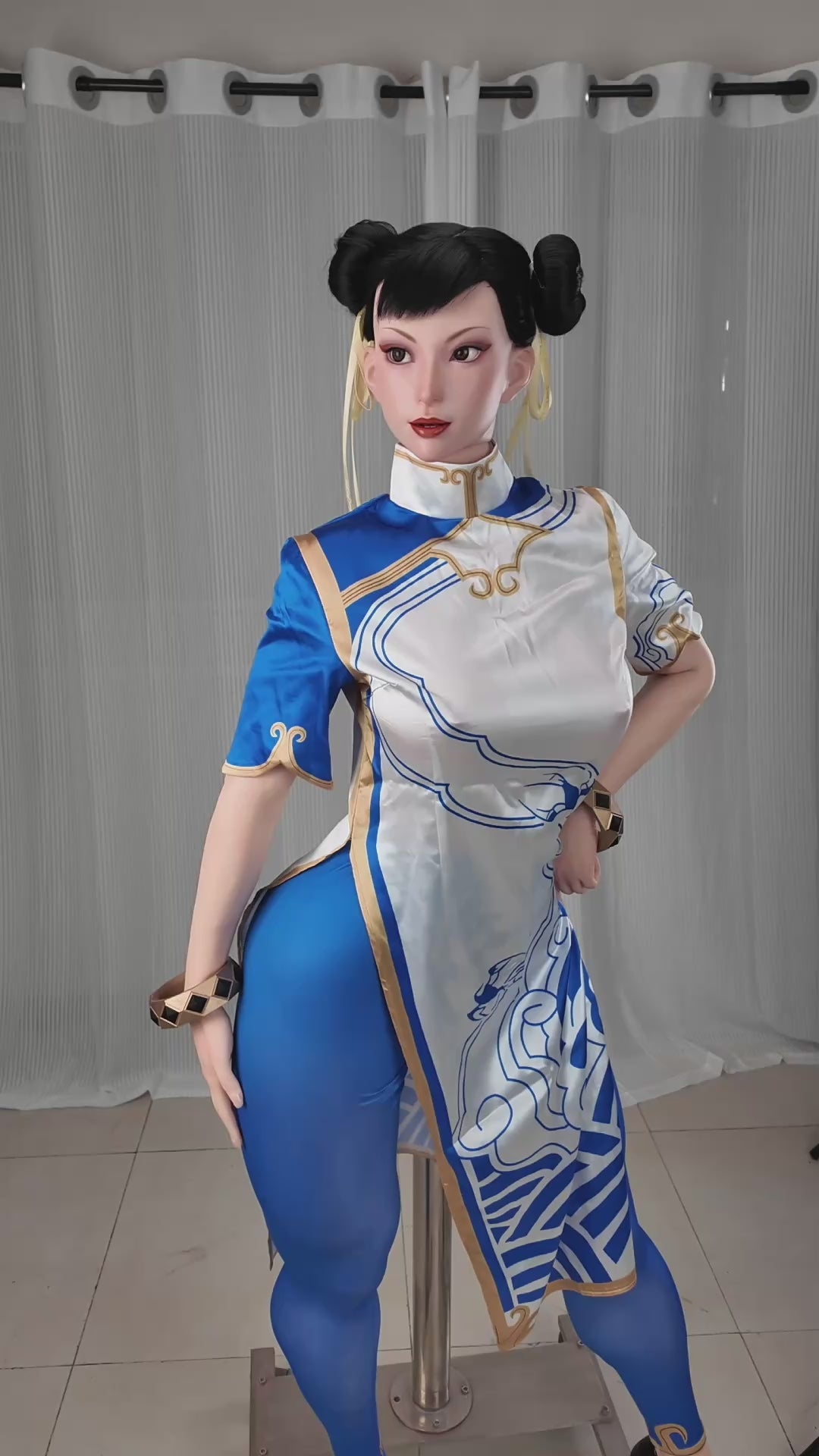 Chun Li sexdukke (Game Lady 169 cm F-cup nr. 47-1 silikone)