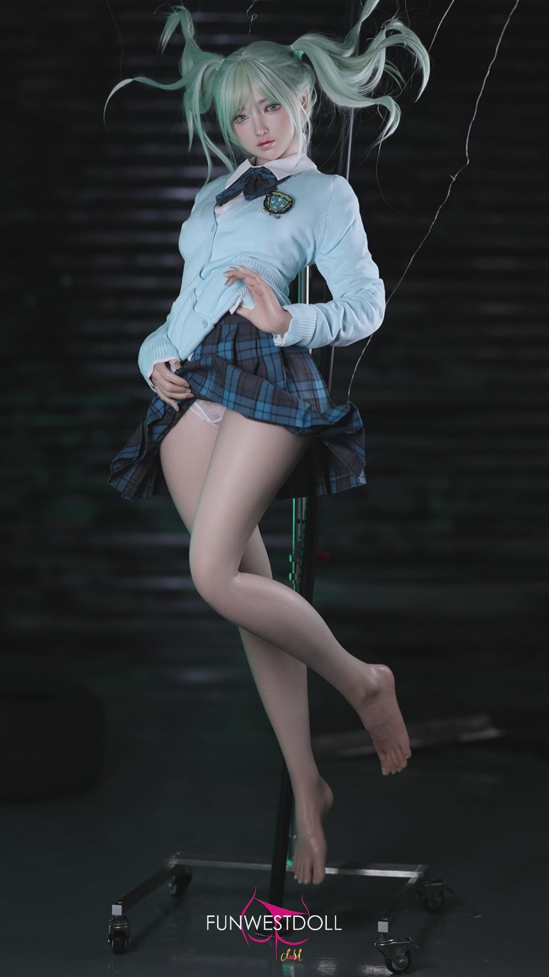 Hatsune Miko sexdukke (FunWest Doll 159 cm a-cup #041S silikone)