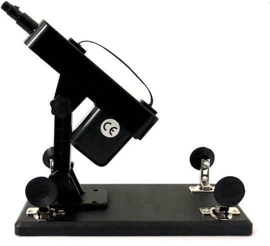 Kompakt og kraftfuld sexmaskine med justerbar vinkel (med sugekopper)