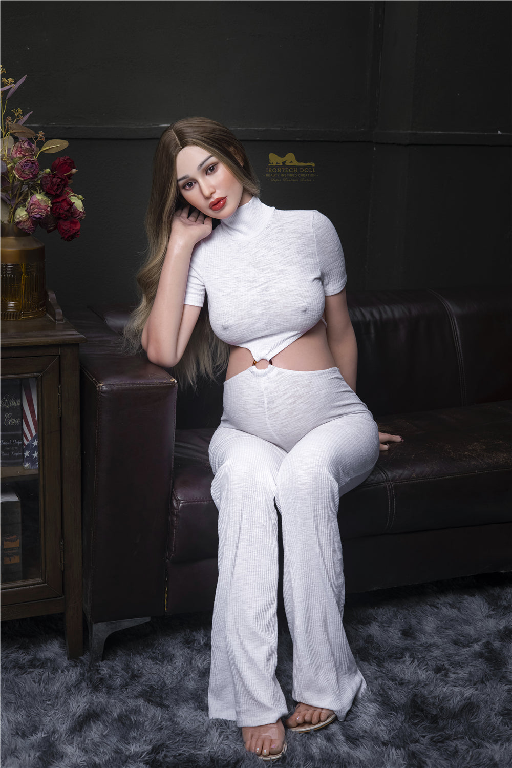 Pearl gravid sexdukke (Irontech Doll 158 cm d-cup S19 silikone)