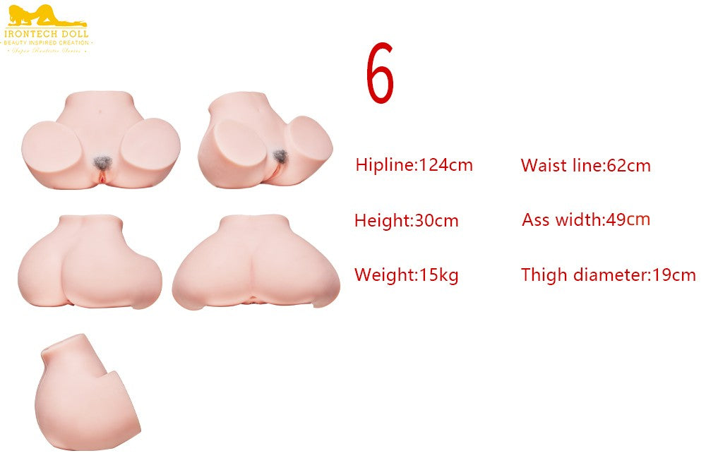Røv ekstra stor kurvet sexdukke (Irontech Doll HIP 125 cm TPE)
